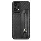 For Oneplus Nord CE 2 Lite 5G Carbon Fiber Horizontal Flip Zipper Wallet Phone Case(Black) - 1