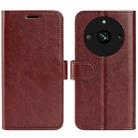For Realme 11 Pro R64 Texture Horizontal Flip Leather Phone Case(Brown) - 1