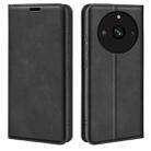 For Realme 11 Pro Retro-skin  Magnetic Suction Leather Phone Case(Black) - 1