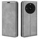 For Realme 11 Pro Retro-skin  Magnetic Suction Leather Phone Case(Grey) - 1