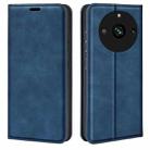 For Realme 11 Pro Retro-skin  Magnetic Suction Leather Phone Case(Dark Blue) - 1
