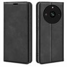 For Realme 11 Retro-skin Magnetic Suction Leather Phone Case(Black) - 1