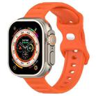 For Apple Watch Ultra 49mm Reverse Buckle Dot Texture Silicone Watch Band(Orange) - 1