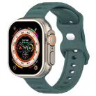 For Apple Watch Ultra 49mm Reverse Buckle Dot Texture Silicone Watch Band(Olive Green) - 1