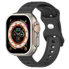 For Apple Watch Ultra 49mm Reverse Buckle Dot Texture Silicone Watch Band(Dark Gray) - 1