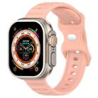 For Apple Watch 8 45mm Reverse Buckle Dot Texture Silicone Watch Band(Pink) - 1