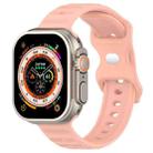 For Apple Watch 8 41mm Reverse Buckle Dot Texture Silicone Watch Band(Pink) - 1