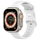 For Apple Watch 7 41mm Reverse Buckle Dot Texture Silicone Watch Band(White) - 1