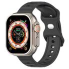 For Apple Watch 7 41mm Reverse Buckle Dot Texture Silicone Watch Band(Dark Gray) - 1