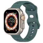 For Apple Watch SE 2022 40mm Reverse Buckle Dot Texture Silicone Watch Band(Olive Green) - 1