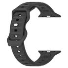 For Apple Watch SE 2022 40mm Reverse Buckle Dot Texture Silicone Watch Band(Dark Gray) - 2
