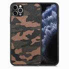 For iPhone 11 Camouflage Leather Back Cover Phone Case(Brown) - 1