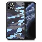 For iPhone 11 Pro Camouflage Leather Back Cover Phone Case(Blue) - 1