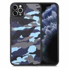 For iPhone 11 Pro Max Camouflage Leather Back Cover Phone Case(Blue) - 1
