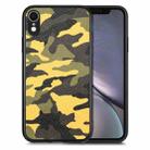 For iPhone XR Camouflage Leather Back Cover Phone Case(Yellow) - 1