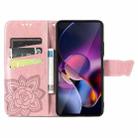 For Motorola Moto G Stylus 5G 2024 Butterfly Love Flower Embossed Leather Phone Case(Rose Pink) - 3