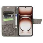 For Motorola  Edge 50 Neo Butterfly Love Flower Embossed Leather Phone Case(Gray) - 3