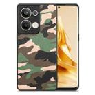 For OPPO Reno9 Pro+ Camouflage Leather Back Cover Phone Case(Green) - 1