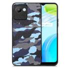 For Realme C30 Camouflage Leather Back Cover Phone Case(Blue) - 1