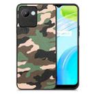 For Realme C30 Camouflage Leather Back Cover Phone Case(Green) - 1