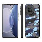 For vivo X90 Camouflage Leather Back Cover Phone Case(Blue) - 1