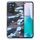 For vivo T1 Camouflage Leather Back Cover Phone Case(Blue) - 1