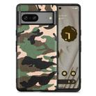 For Google Pixel 7A Camouflage Leather Back Cover Phone Case(Green) - 1