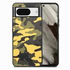 For Google Pixel 8 Camouflage Leather Back Cover Phone Case(Yellow) - 1