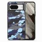 For Google Pixel 8 Camouflage Leather Back Cover Phone Case(Blue) - 1