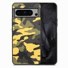 For Google Pixel 8 Pro Camouflage Leather Back Cover Phone Case(Yellow) - 1