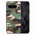 For Google Pixel 8 Pro Camouflage Leather Back Cover Phone Case(Green) - 1