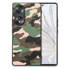 For Honor 70 Camouflage Leather Back Cover Phone Case(Green) - 1