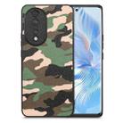 For Honor 80 Camouflage Leather Back Cover Phone Case(Blue) - 1