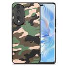 For Honor 80 Pro Camouflage Leather Back Cover Phone Case(Green) - 1