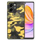 For Honor 80 SE Camouflage Leather Back Cover Phone Case(Yellow) - 1