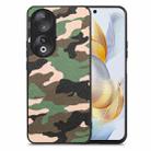 For Honor 90 Camouflage Leather Back Cover Phone Case(Green) - 1