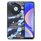 For Huawei Nova Y90 Camouflage Leather Back Cover Phone Case(Blue) - 1