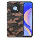 For Huawei Nova Y90 Camouflage Leather Back Cover Phone Case(Brown) - 1