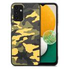 For Samsung Galaxy A13 5G Camouflage Leather Back Cover Phone Case(Yellow) - 1