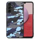 For Samsung Galaxy A14 5G Camouflage Leather Back Cover Phone Case(Blue) - 1