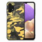 For Samsung Galaxy A32 4G Camouflage Leather Back Cover Phone Case(Yellow) - 1