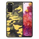 For Samsung Galaxy S20 FE Camouflage Leather Back Cover Phone Case(Yellow) - 1