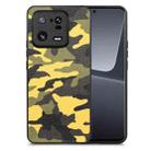 For Xiaomi 13 Pro Camouflage Leather Back Cover Phone Case(Yellow) - 1