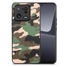 For Xiaomi 13 Pro Camouflage Leather Back Cover Phone Case(Green) - 1