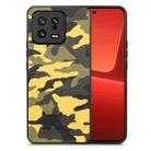 For Xiaomi 13 Camouflage Leather Back Cover Phone Case(Yellow) - 1