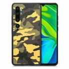 For Xiaomi Mi CC9 Pro Camouflage Leather Back Cover Phone Case(Yellow) - 1