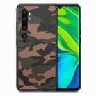 For Xiaomi Mi CC9 Pro Camouflage Leather Back Cover Phone Case(Brown) - 1