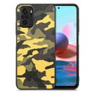 For Redmi Note 10 Camouflage Leather Back Cover Phone Case(Yellow) - 1