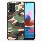 For Redmi Note 10 Camouflage Leather Back Cover Phone Case(Green) - 1