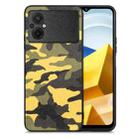 For Xiaomi POCO M5 4G Camouflage Leather Back Cover Phone Case(Yellow) - 1